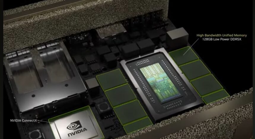 Close-up of NVIDIA's GPU chip, symbolizing the company's leading role in AI hardware and semiconductor technology.