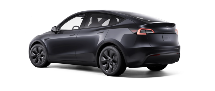 A sleek Tesla Model Y with modern design, highlighting its electric vehicle features and advanced technology.