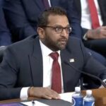 Kash Patel testifies during his FBI Director confirmation hearing before the Senate Judiciary Committee on January 30, 2025.