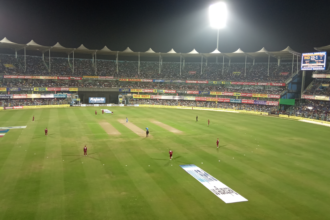 BBL cricket match under stadium lights showcasing the vibrant atmosphere of the Sydney Thunder vs Perth Scorchers game