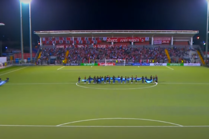 A wide-angle view of Estadio Independencia in Nicaragua before the CONCACAF Champions Cup match between Real Estelí and Tigres UANL.