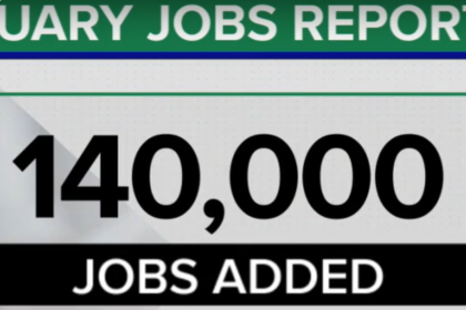 Latest U.S. Jobs Report showing 140,000 jobs added